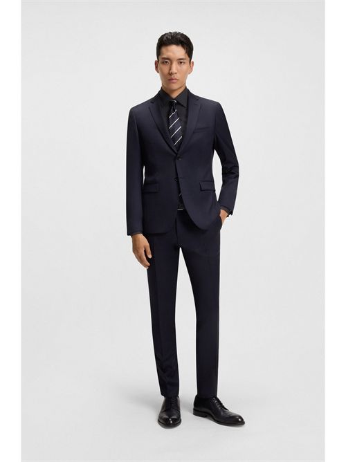 Camicia slim fit in popeline di cotone elasticizzato facile da stirare BOSS | H-HANK-KENT-C1-214/404-50469345